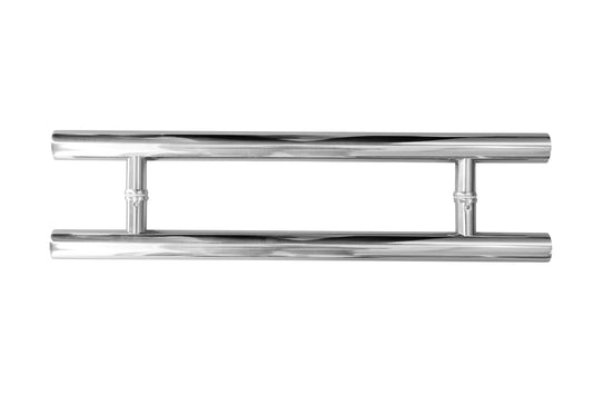 24" Chrome Polished Stainless Steel H-Shaped Push Pull Door Handle