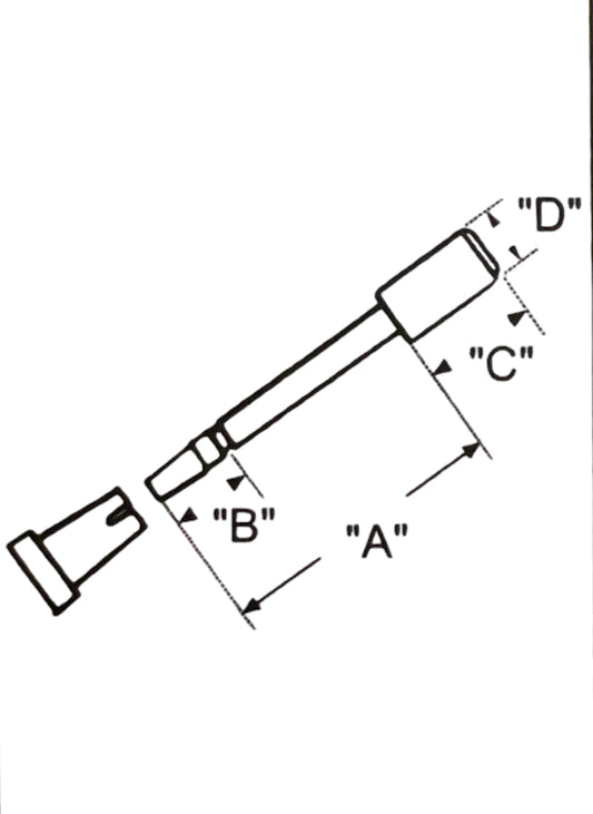 Window Screen Plunger Latches 5/32" x 1-1/2" White 25 Pack