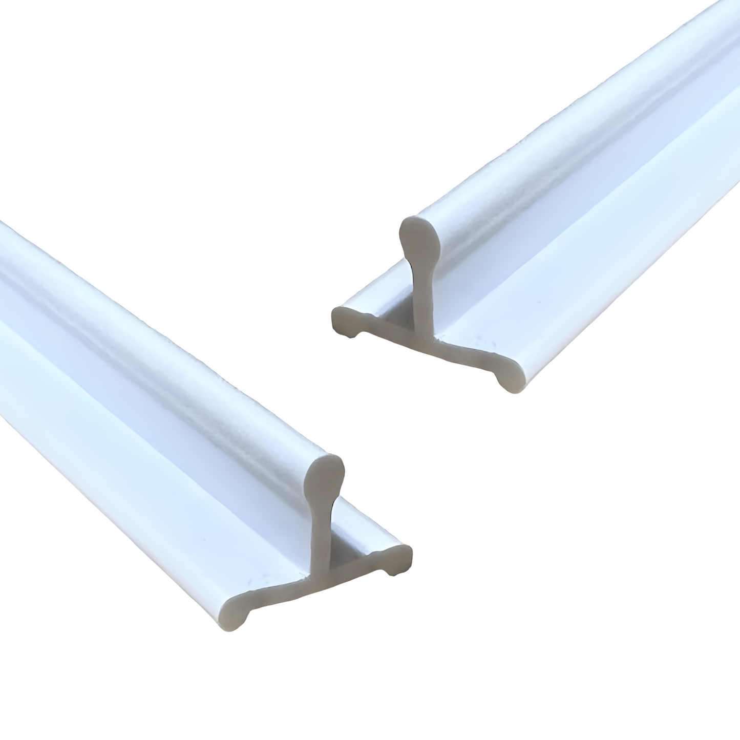 White Vinyl Sliding Door Track Replacement, 72" or 96" (Packs 1–3)