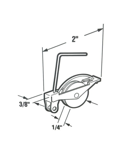 Sliding Screen Door Tension Spring with Concave Plastic Rollers, Tension Spring Wheels for Sliding Screen Doors- 1-1/4”Diameter- Pack of 2, Gold, KCS-0524