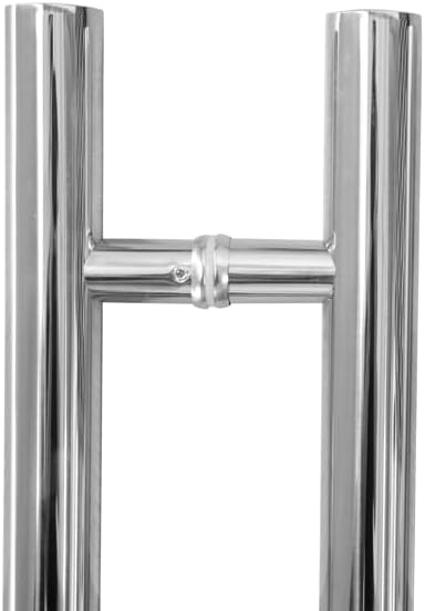 36 in Stainless Steel H Pull Door Handles, Double Sided, Chrome Nickel