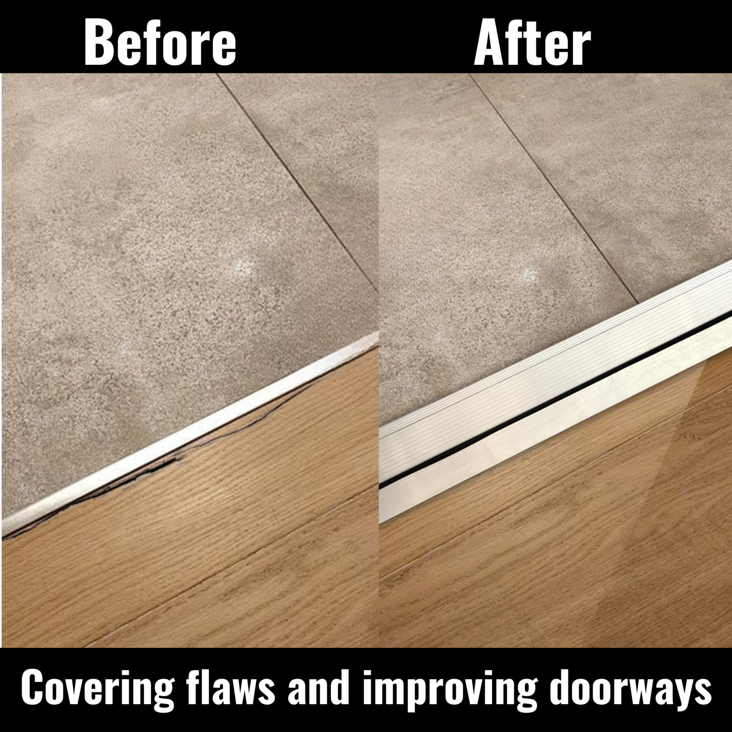 KC Hardware Exterior Door Threshold 4 9/16" Outdoor Swing Mill Threshold Heavy Duty Adjustable Aluminum Door Sill Pan for Weatherproof & Easy Install for Residential/Commercial Use- 36" Length.