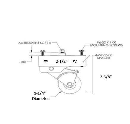 Heavy-Duty Stainless Steel Sliding Screen Door Roller 1-1/4 in Single