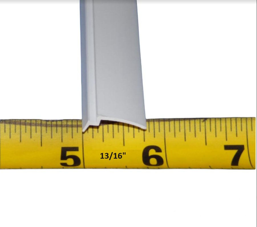 White Snap-In Vinyl Glazing Bead Window Seal, 72" or 96"