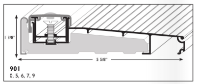 Adjustable Aluminum Threshold Waterproof Hidden Screws Add-on Extension Available Heavy Duty Commercial and Residential Black - 36 inch