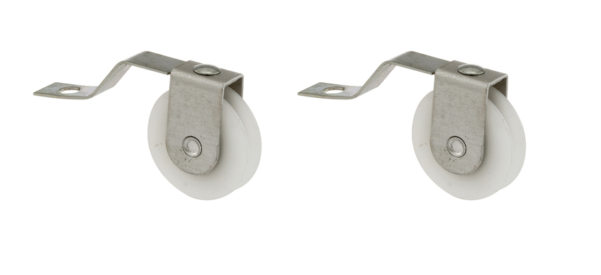 KC Hardware Nylon Rollers with Stainless Steel Tension Spring for Sliding Screen Doors, Screen Door Wheels, Tension Spring Wheels for Academy Doors- 1" Diameter- Pack of 2