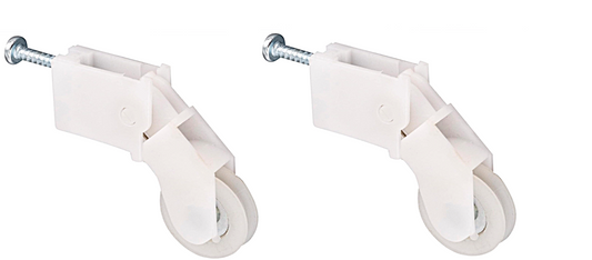 Sliding Screen Door Nylon Roller, 1" Wheel, White, Pack of 1 or 2