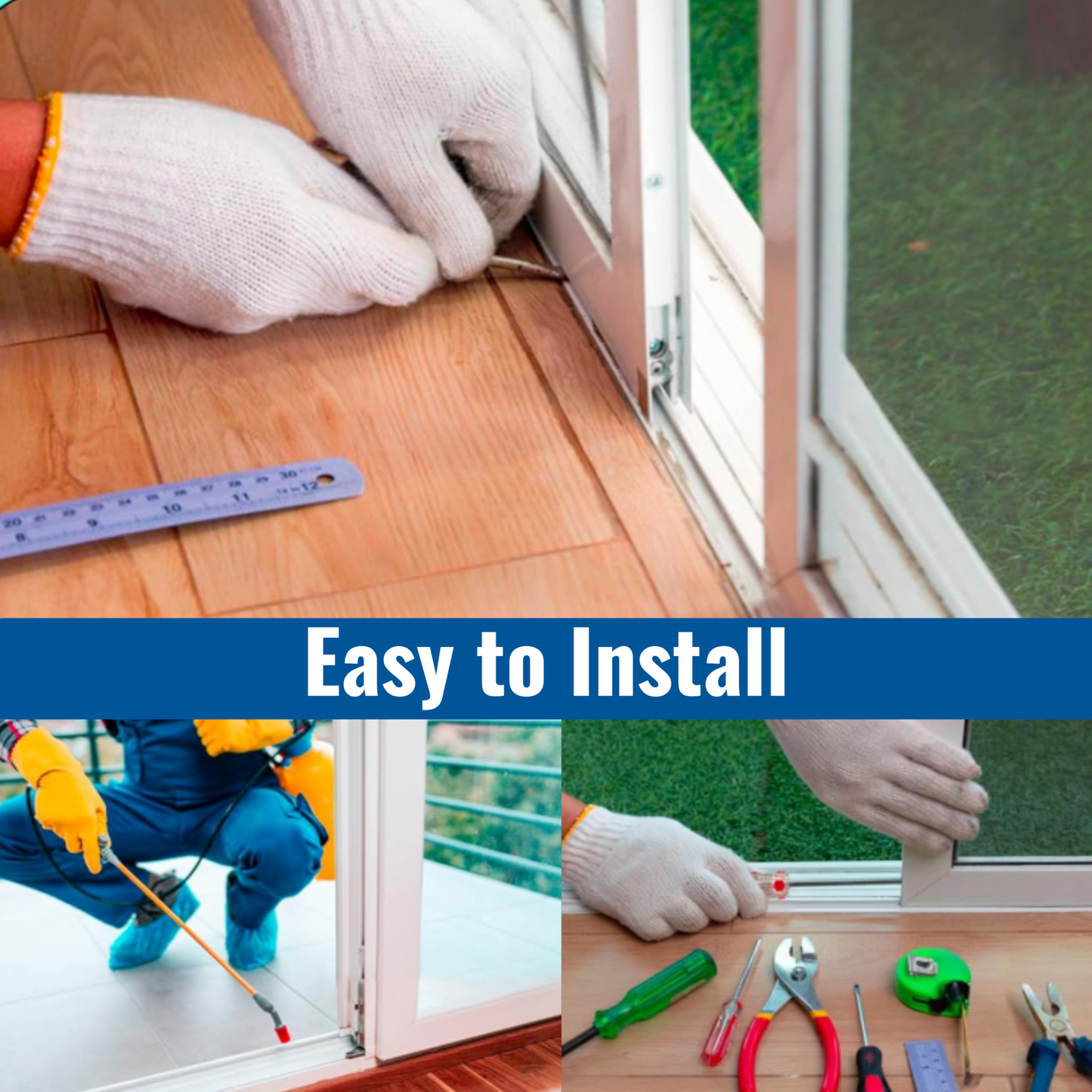 KC Hardware Vinyl Sliding Screen Door Track, Sliding Door Bottom Track Replacement, Patio Screen Door Repair Guide- White Vinyl