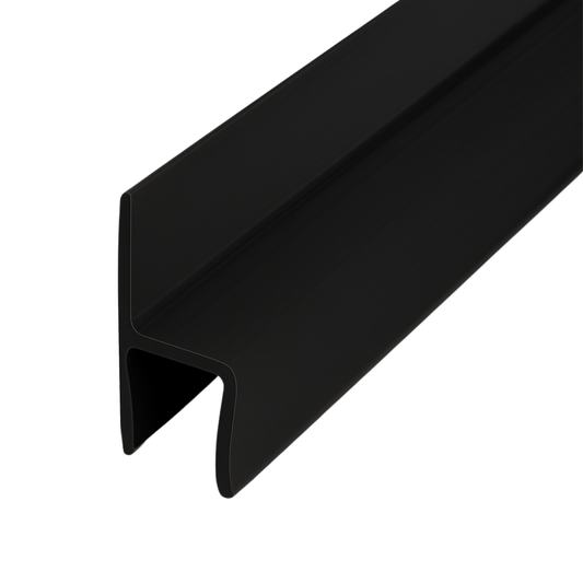 95 Inch Frameless Shower Door Side Seal Strip, H-Type Glass Shower Door Seal Strip (180 Degree) for 3/8 Inch (8-10mm) Thick Glass, Water Guard That Prevents leaks, Black