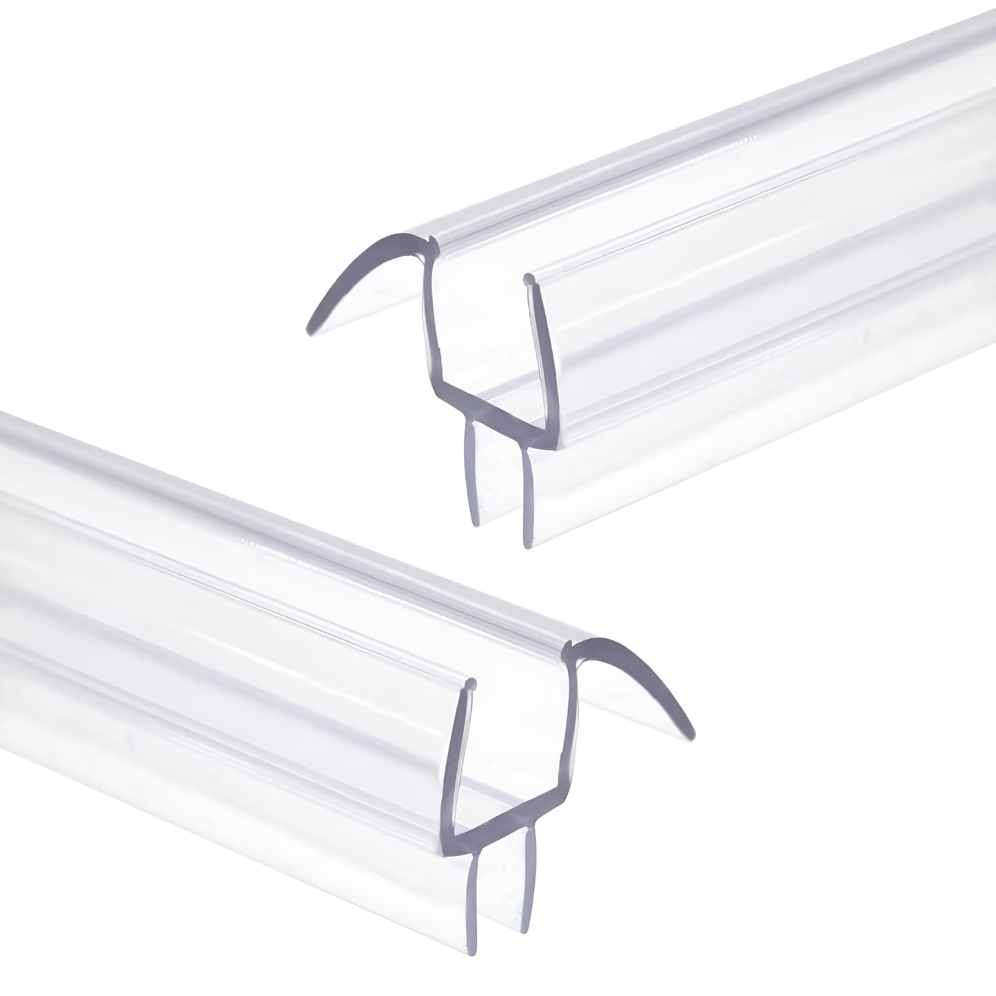 KC Hardware Frameless Shower Door Bottom Seal Strip with Drip Rail - Shower Door Seal Sweep for 1/2 Inch(10 -12mm) Thick Glass- Acts as a Leak Guard to Prevent Water Leaks- 39 Inch- Ultra Clear