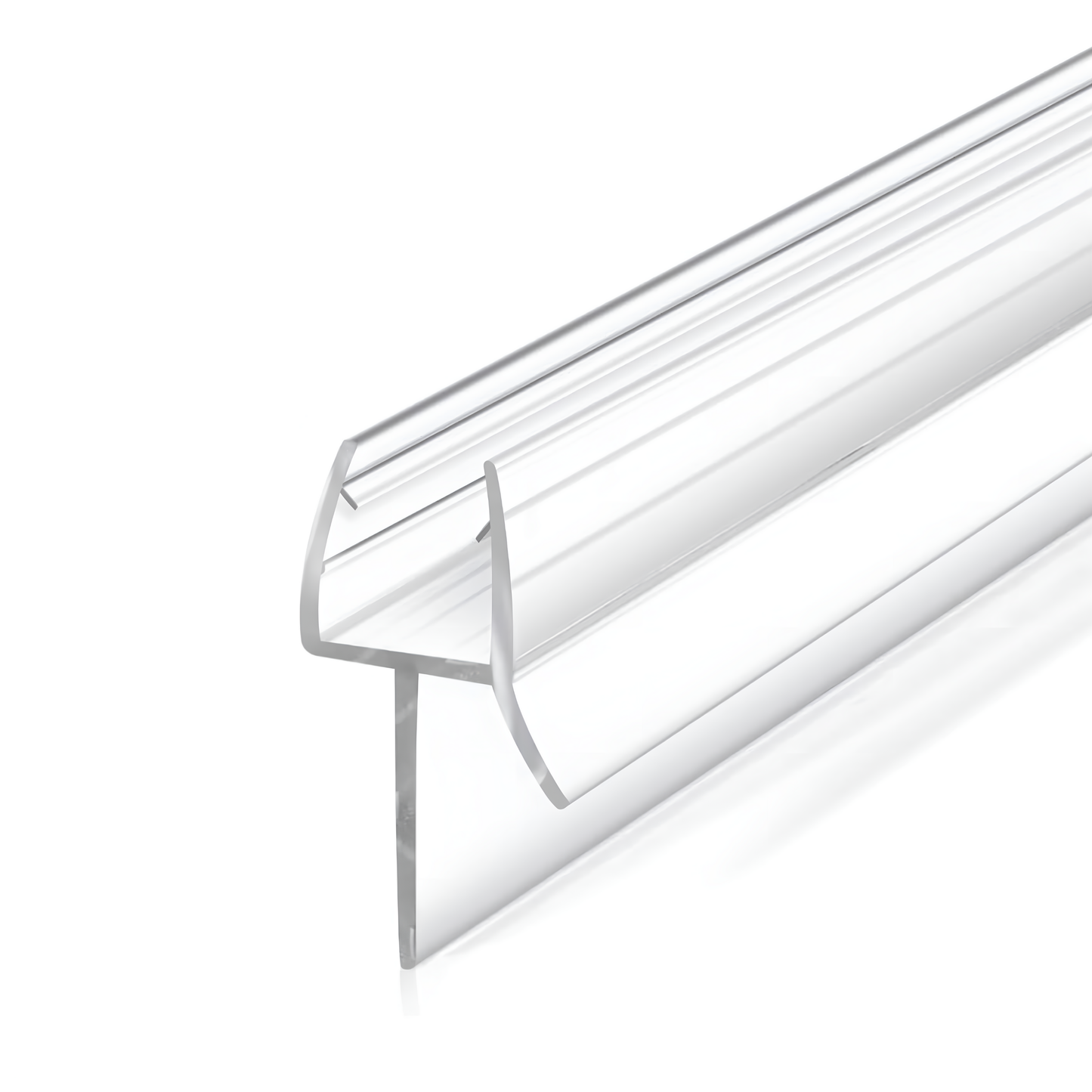 KC Hardware 36 Inch Frameless Clear Door Bottom Seal with Wipe, Shower Door Sweep for 1/4 Glass- Stops Water Leakage and Shower Leaks