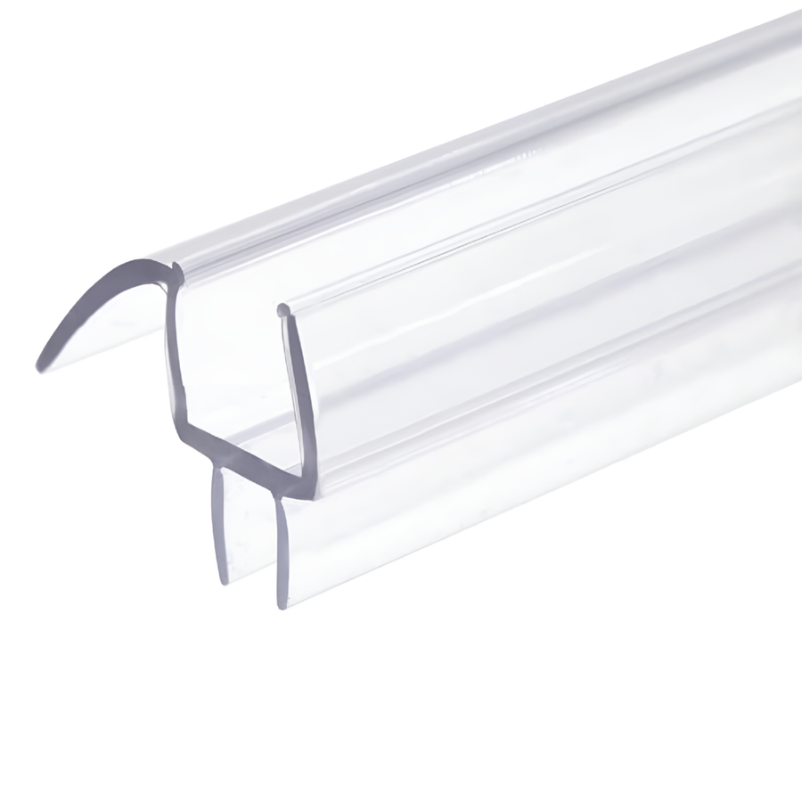 Ultra Clear Frameless Shower Door Bottom Seal Strip w/ Drip Rail