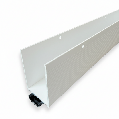 48 In White Aluminum U-Shaped Storm Door Bottom Sweep with Rubber Seal