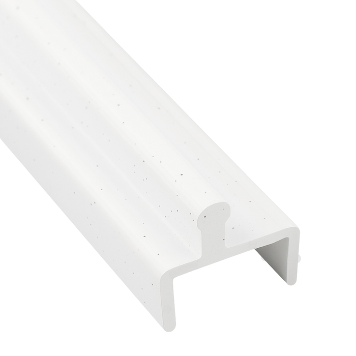 White Aluminum Sliding Door Track Cover 72