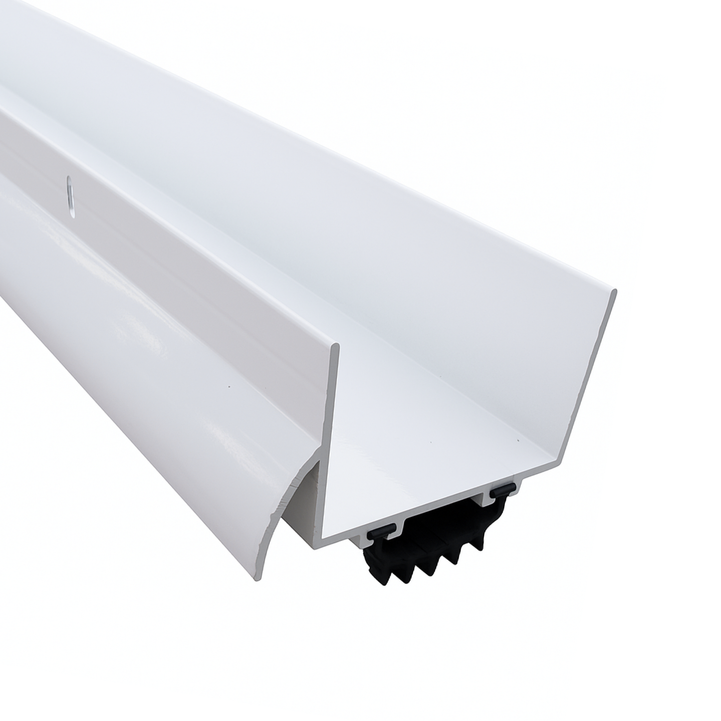 Aluminum U-Shaped Door Bottom Sweep with Drip Cap, 1 3/4" Width