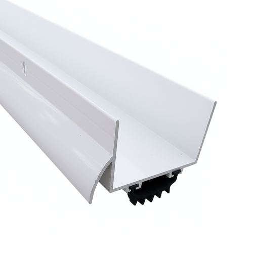 Aluminum U-Shaped Door Bottom Sweep with Drip Cap, 1 3/4 in Width