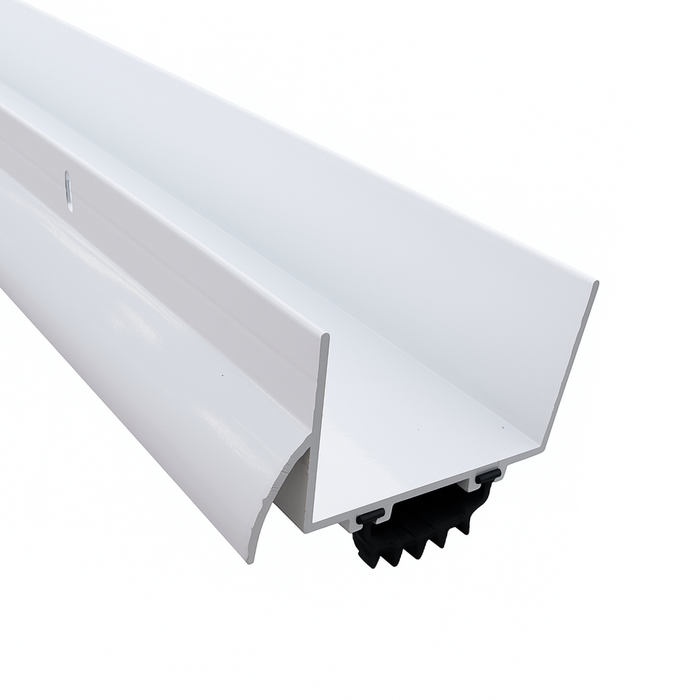 Aluminum U-Shaped Door Bottom Sweep with Drip Cap, 1 3/4 in Width