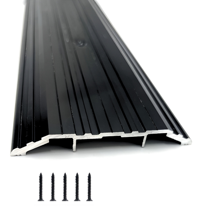 Aluminum Door Threshold 4 in Wide x 1/2 in High, Black Anodized, 36 in 72 in