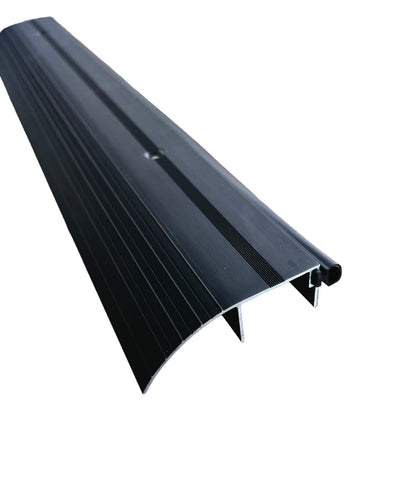 KC Hardware 3-5/16 in. X 1 in. High Profile Black Aluminum and Vinyl Outswing Door Threshold Strip for Exterior Doors and Doorways - 72 Inch, Black, KCS-012224
