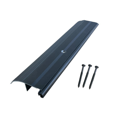 KC Hardware 3-5/16 in. X 1 in. High Profile Black Aluminum and Vinyl Outswing Door Threshold Strip for Exterior Doors and Doorways - 72 Inch, Black, KCS-012224