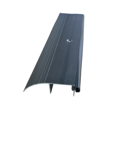 KC Hardware 3-5/16 in. X 1 in. High Profile Black Aluminum and Vinyl Outswing Door Threshold Strip for Exterior Doors and Doorways - 72 Inch, Black, KCS-012224
