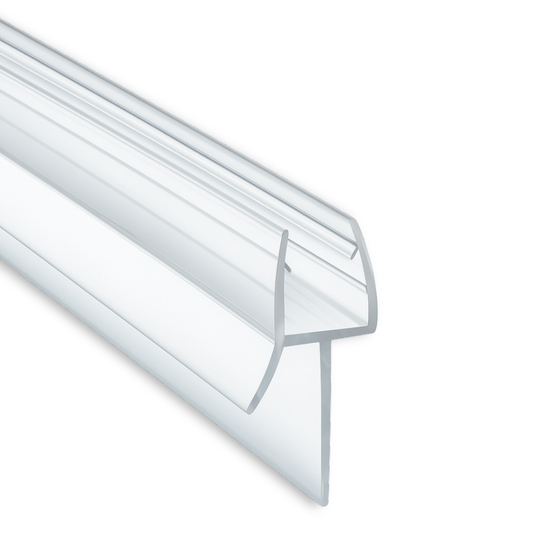 KC Hardware 47 Inch Frameless Clear Door Bottom Seal with Wipe, Shower Door Sweep for 3/8 Inch (8-10mm) Glass- Stops Water Leakage and Shower Leaks