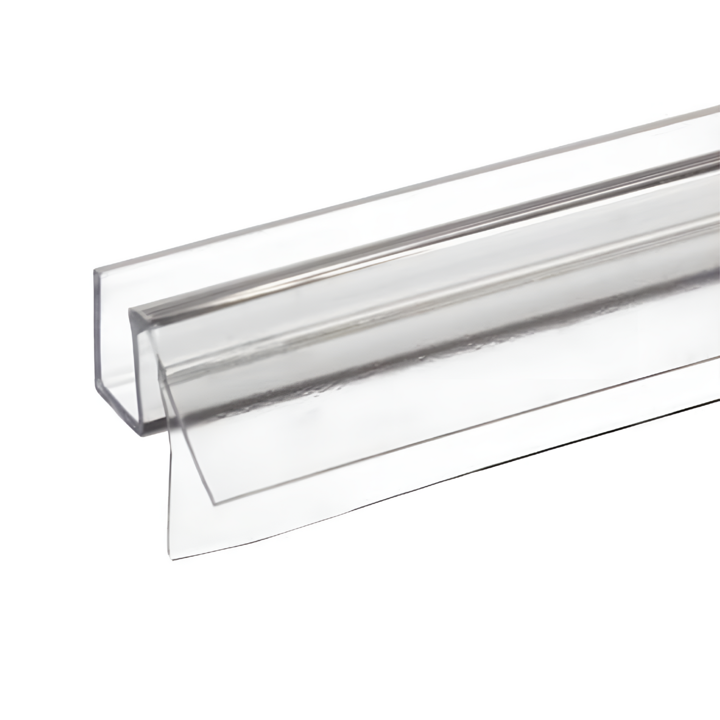KC Clear Premium Bottom Wipe with Drip Rail & Offset Flexible Fin for 1/2" Glass - 36" Long - Pack of 1