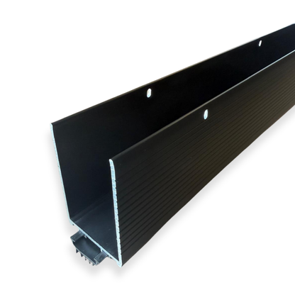 Storm Door Bottom Sweep Black U-Wrap Aluminum 36" x 1-3/4" x 3"