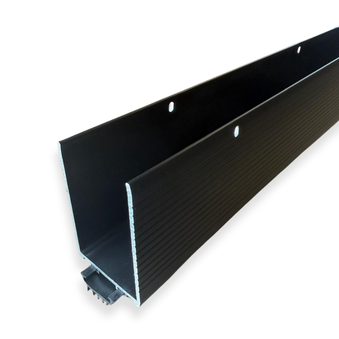 36 in / 48 in Storm Door Bottom Sweep Black or White U-Wrap Aluminum x 1-3/4 in x 3 in