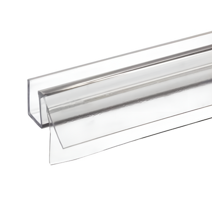 KC Clear Premium Bottom Wipe with Drip Rail & Offset Flexible Fin for 3/8" Glass - 36" Length