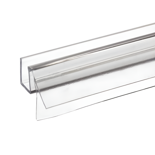 KC Clear Premium Bottom Wipe with Drip Rail & Offset Flexible Fin for 3/8" Glass - 36" Length