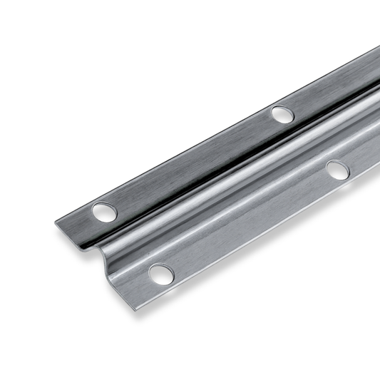 KC Hardware Stainless Steel Sliding Glass Door Screw Down Track, Inverted V Bottom Track for Sliding Screen Doors- Satin Anodized