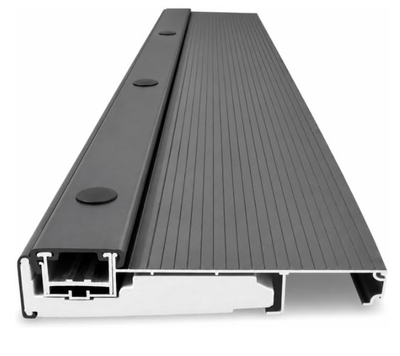 32", 36", 60" & 72" Black Adjustable Aluminum Door Threshold with Hidden Screws
