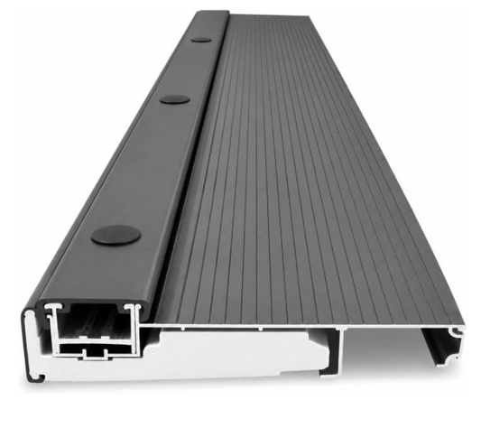 Adjustable Aluminum Door Threshold, Black, 36 in Hidden Screws