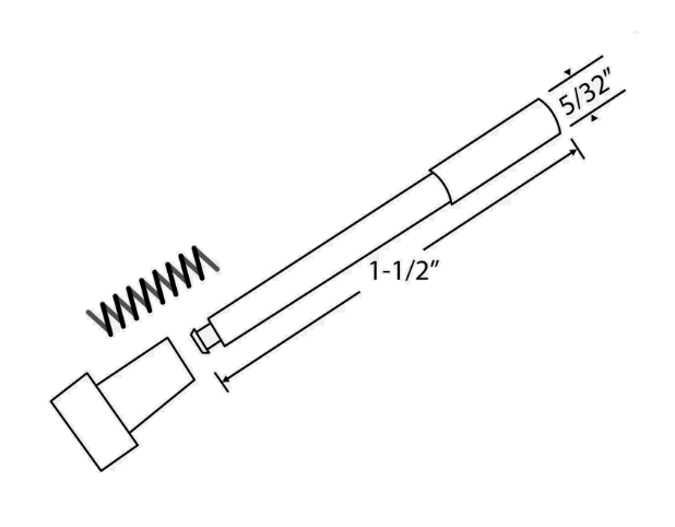 Window Screen Plunger Latches Windows Screen Replacement Plunger Pin Set 5/32 x 1-1/2 Inch for 3/4" Screen Frame Window Spring Replacement Parts, 25 Pack- White Color