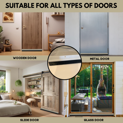 KC Hardware Door Brush Sweep | Door Brush Seal for Interior and Exterior Door Bottoms | 36 Inch | Silver Aluminum Plate 7/8 Inch