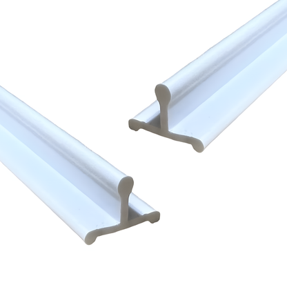 KC Hardware Vinyl Sliding Screen Door Track, Sliding Door Bottom Track Replacement, Patio Screen Door Guide- Flat White Vinyl- 72 Inches