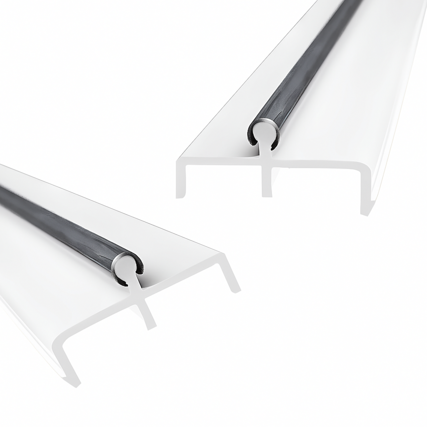 KC Hardware Sliding Doors Double Panel Track - White