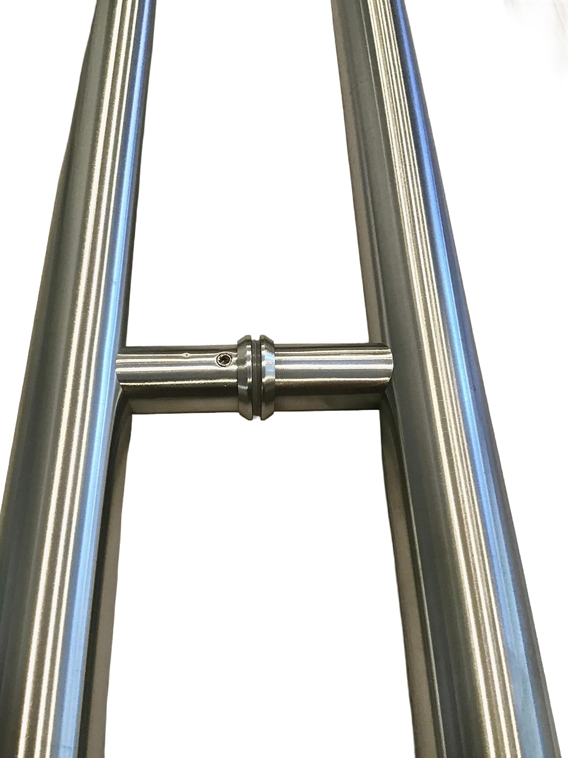 C Hardware Stainless Steel H Shaped Push Pull Door Handles, Double Sided Door Pulls, Commercial Pull Door Handle for Sliding Doors and Entry Glass Doors -Chrome Nickle -36 Inch