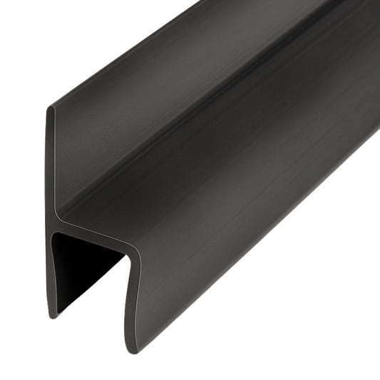 95" H-Type Shower Door Side Seal for 3/8" Glass (8–10mm) - Black