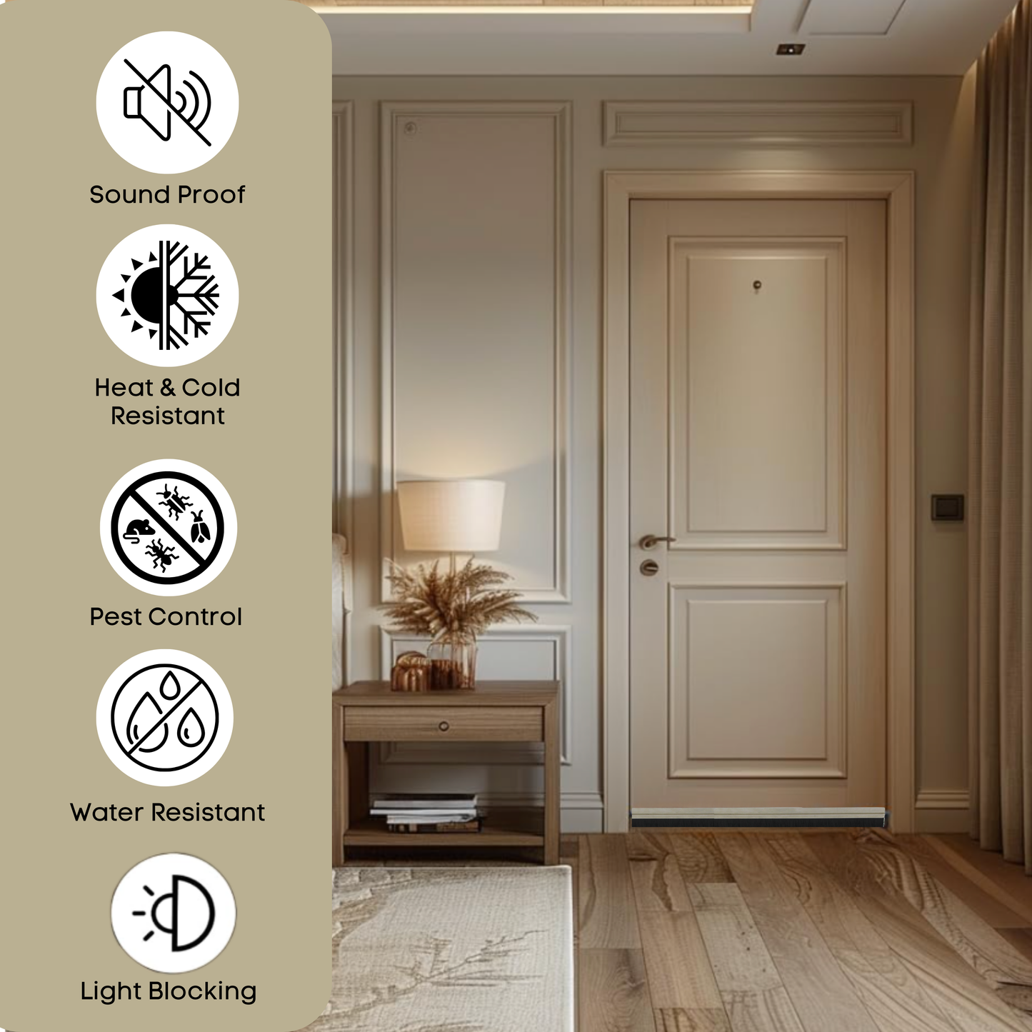 KC Hardware Door Brush Sweep | Door Brush Seal for Interior and Exterior Door Bottoms | 36 Inch | Silver Aluminum Plate 7/8 Inch