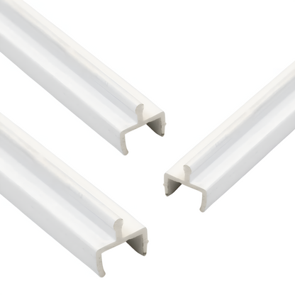 KC Hardware Vinyl Sliding Screen Door Track, Sliding Door Bottom Track Replacement, Patio Screen Door Repair Guide- White Vinyl