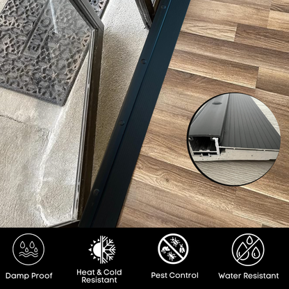 KC Hardware Exterior Door Threshold 4 9/16" Outdoor Swing Black Threshold Heavy Duty Adjustable Aluminum Door Sill Pan for Weatherproof & Easy Install for Residential/Commercial Use- 36" Length