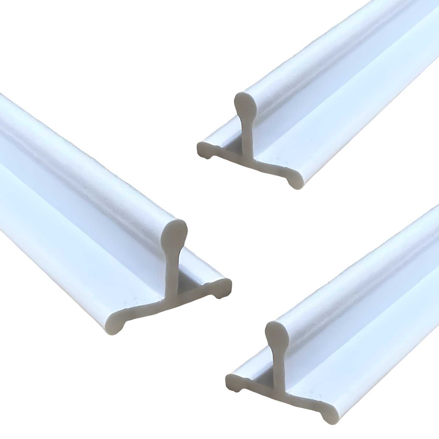 KC Hardware Vinyl Sliding Screen Door Track, Sliding Door Bottom Track Replacement, Patio Screen Door Guide- Flat White Vinyl- 72 Inches