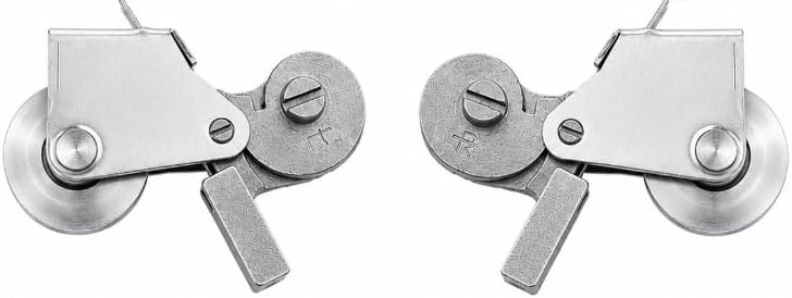 KC Hardware Sliding Patio Screen Door Roller Pair - Left & Right Hand Replacement Rollers, 1" Steel Wheels, Heavy-Duty Steel Housing, Bottom Roller Assembly for Patio Screen Doors