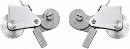 KC Hardware Sliding Patio Screen Door Roller Pair - Left & Right Hand Replacement Rollers, 1" Steel Wheels, Heavy-Duty Steel Housing, Bottom Roller Assembly for Patio Screen Doors