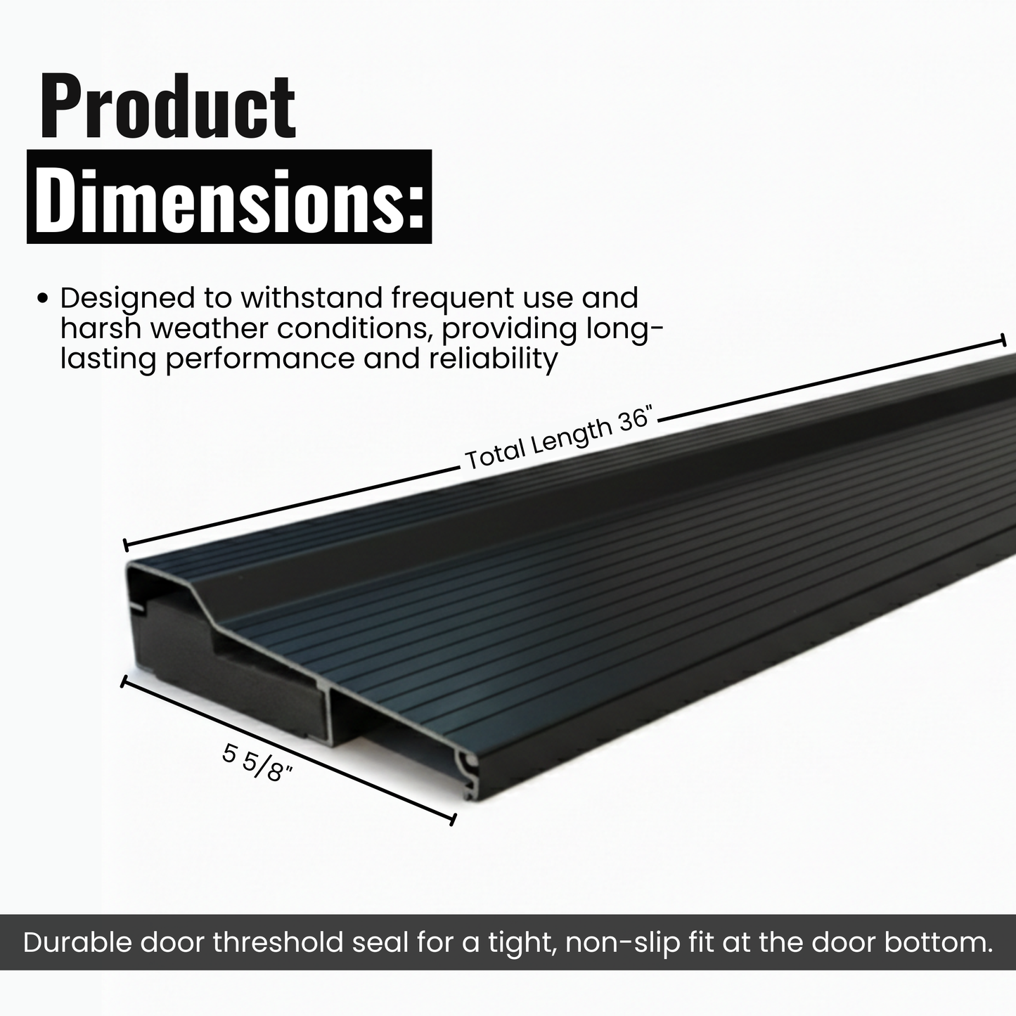 Aluminum Threshold Extension, Heavy-Duty Door Threshold Extender for Existing Threshold