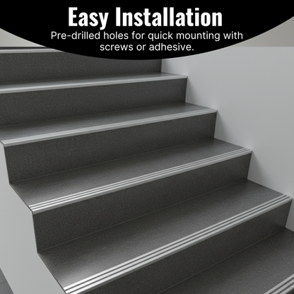 Mill Aluminum Stair Nosing 36" length – Heavy-Duty Stair Edge Protector, Non-Slip Stair Nose Molding, Scratch-Resistant Stair Sill Trim for Safety & Durability.