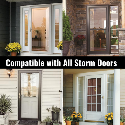 48 In White Aluminum U-Shaped Storm Door Bottom Sweep with Rubber Seal