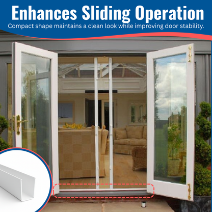 KC Hardware Aluminum U Channel Top Sliding Screen Door Track Replacement, Weather Resistant Sliding Screen Patio Door Rail Track - White, 95"(Pack of 1)